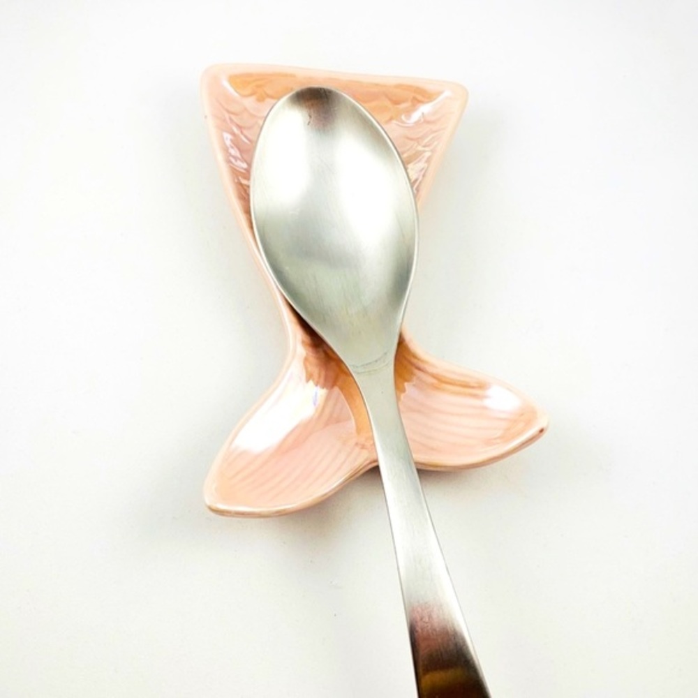 Pearlized Ceramic Mermaid Tail Spoon Rest